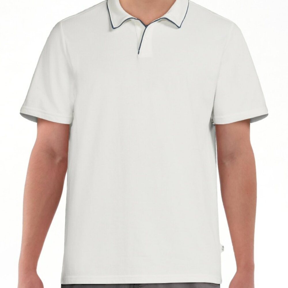 3/$25 NWT Free Assembly Men’s Oxford Pique Polo Shirt – White, Short Sleeve Polo
